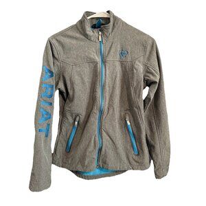 Ariat Gray Jacket with Blue Accents